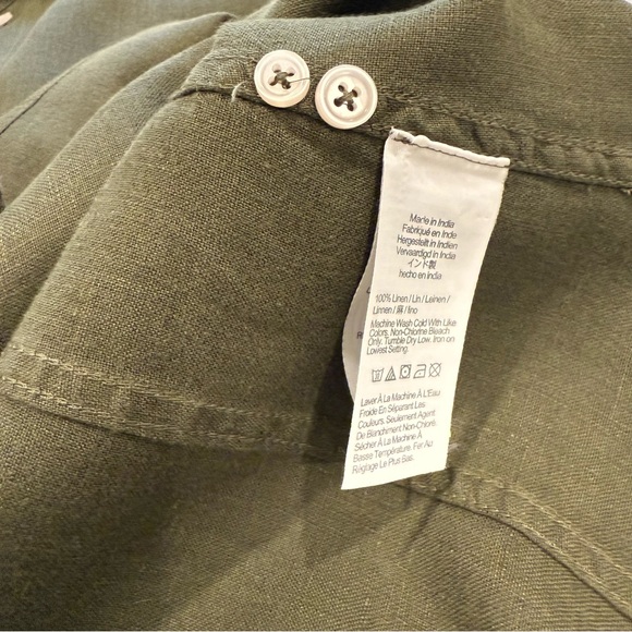 Olive Green Baird Mcnutt for J Crew Slim Fit Women’s Button-Up Shirt - Picture 4 of 5